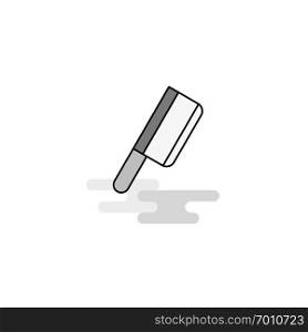 Butcher knife Web Icon. Flat Line Filled Gray Icon Vector
