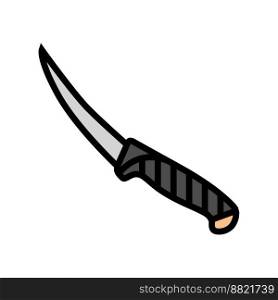 butcher meat knife color icon vector. butcher meat knife sign. isolated symbol illustration. butcher meat knife color icon vector illustration