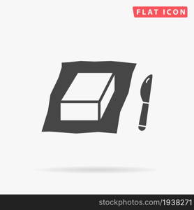 Butter flat vector icon. Hand drawn style design illustrations.. Butter flat vector icon