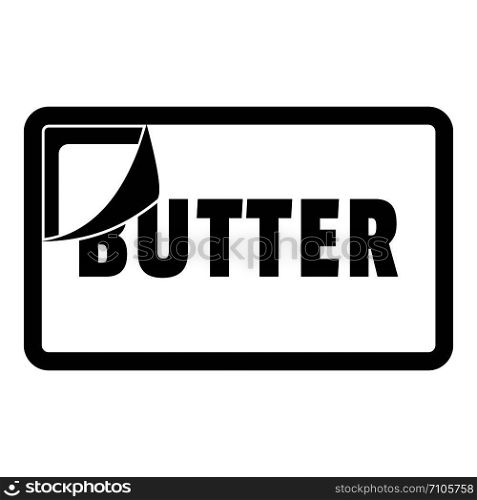 Butter pack icon. Simple illustration of butter pack vector icon for web design isolated on white background. Butter pack icon, simple style