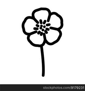 buttercup blossom spring line icon vector. buttercup blossom spring sign. isolated contour symbol black illustration. buttercup blossom spring line icon vector illustration