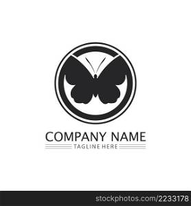 Butterfly and beauty  logo design animal, insect, conceptual simple Vector and  illustration 