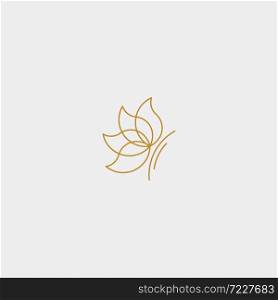 butterfly beauty cosmetic line art Icon template vector illustration icon element