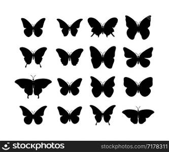 Butterfly black icons. Collection black Butterflies. Isolated black Butterflies. Butterfly icons. Eps10. Butterfly black icons. Collection black Butterflies. Isolated black Butterflies. Butterfly icons