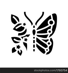 butterfly boho glyph icon vector. butterfly boho sign. isolated contour symbol black illustration. butterfly boho glyph icon vector illustration