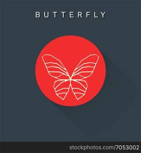 Butterfly. Butterfly Logo for corporate identity. Vector line design illustration.