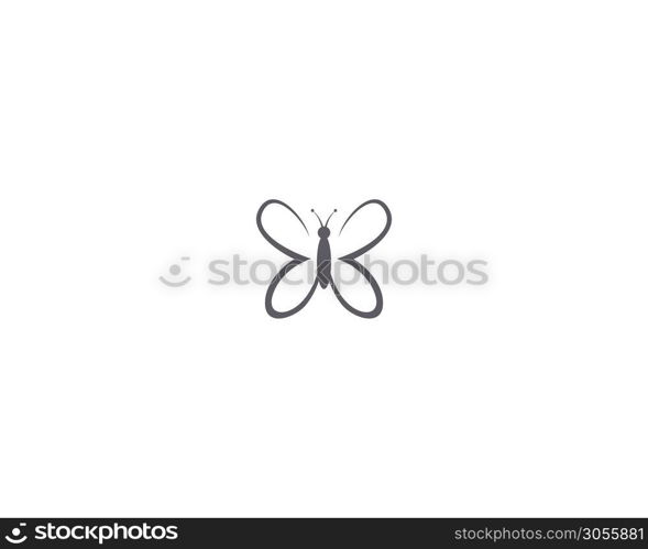 Butterfly conceptual simple, colorful icon. Logo. Vector illustration