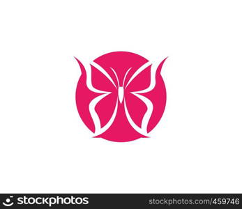 Butterfly conceptual simple, colorful icon. Logo. Vector illustration