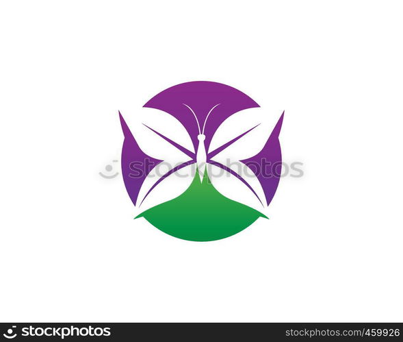 Butterfly conceptual simple, colorful icon. Logo. Vector illustration