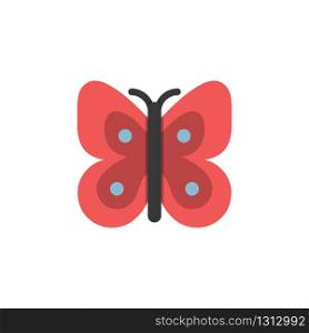 Butterfly. Flat color icon. Isolated animal vector illustration