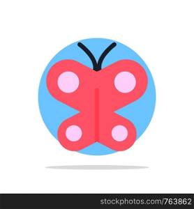 Butterfly, Fly, Insect, Spring Abstract Circle Background Flat color Icon