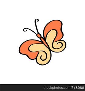 butterfly icon - Colorful Butterfly logo isolated, Beautiful Butterfly Vector close-up cartoon illustration. Sketch style. Colorful Butterfly logo isolated, Beautiful Butterfly Vector close-up cartoon illustration. Sketch style