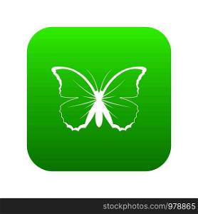 Butterfly icon digital green for any design isolated on white vector illustration. Butterfly icon digital green