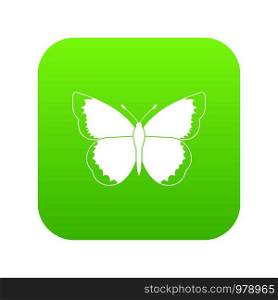 Butterfly icon digital green for any design isolated on white vector illustration. Butterfly icon digital green