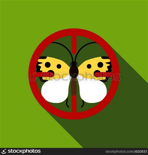 Butterfly icon. Flat illustration of butterfly vector icon for web. Butterfly icon, flat style