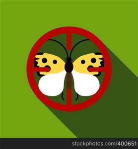 Butterfly icon. Flat illustration of butterfly vector icon for web. Butterfly icon, flat style