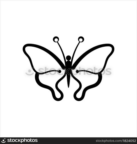 Butterfly Icon, Insect Icon Vector Art Illustration