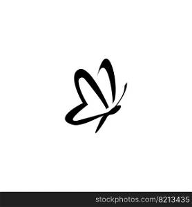Butterfly icon logo, vector design illustration 