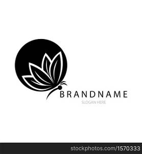 butterfly icon logo vector template design