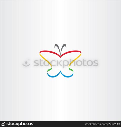 butterfly icon vector colorful logo design