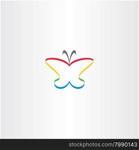 butterfly icon vector colorful logo design