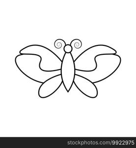 Butterfly icon vector illustration template design