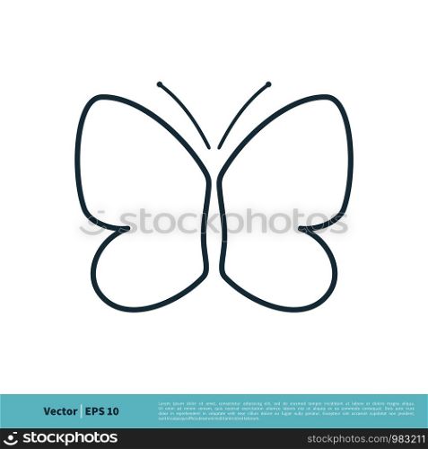 Butterfly Icon Vector Logo Template Illustration Design. Vector EPS 10.