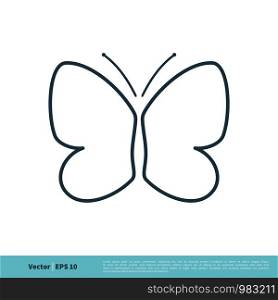 Butterfly Icon Vector Logo Template Illustration Design. Vector EPS 10.