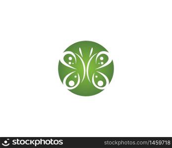 Butterfly icon vector template