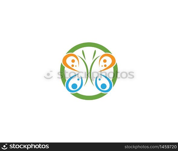 Butterfly icon vector template