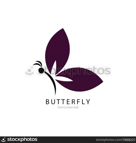 butterfly icon vector template design