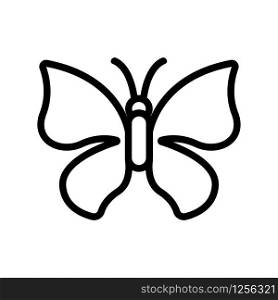 Butterfly icon vector. Thin line sign. Isolated contour symbol illustration. Butterfly icon vector. Isolated contour symbol illustration
