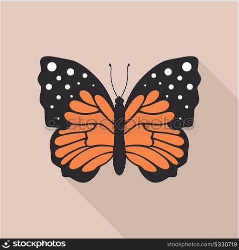 Butterfly in flat style. Vector illustration
