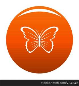 Butterfly in nature icon. Simple illustration of butterfly in nature vector icon for any design orange. Butterfly in nature icon vector orange