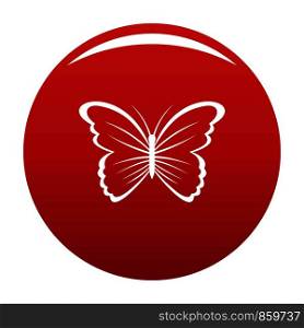 Butterfly in nature icon. Simple illustration of butterfly in nature vector icon for any design red. Butterfly in nature icon vector red