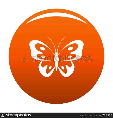 Butterfly in wildlife icon. Simple illustration of butterfly in wildlife vector icon for any design orange. Butterfly in wildlife icon vector orange