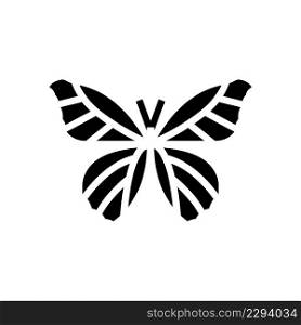 butterfly insect glyph icon vector. butterfly insect sign. isolated contour symbol black illustration. butterfly insect glyph icon vector illustration