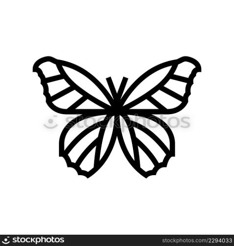 butterfly insect line icon vector. butterfly insect sign. isolated contour symbol black illustration. butterfly insect line icon vector illustration