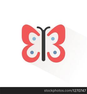 Butterfly. Isolated color icon. Animals glyph vector illustration