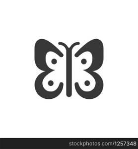 Butterfly. Isolated icon. Animal glyph vector illustration