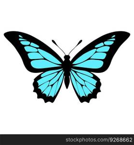 Butterfly isolated on white background. Vector illustration. Eps 10.
