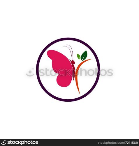Butterfly leaf Logo Template Vector icon design