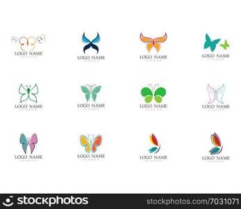 Butterfly logo and symbol Vector design
