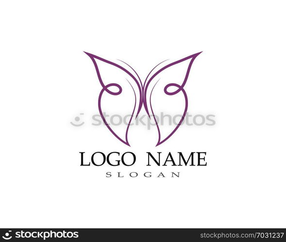 Butterfly logo and symbol Vector design