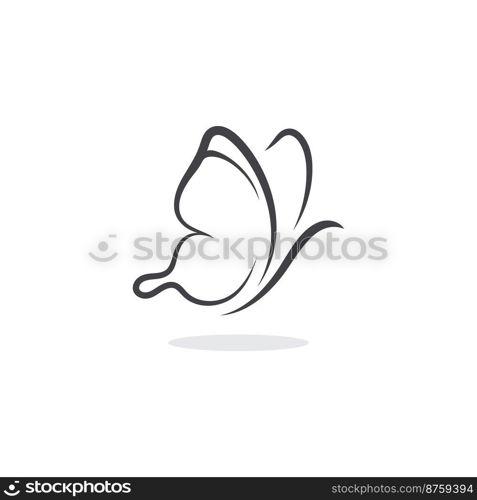 Butterfly logo design template vector illustration