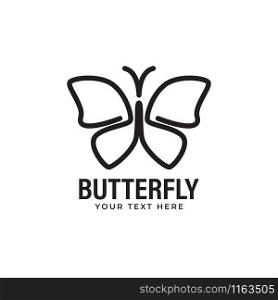 Butterfly logo design template vector isolated illustration