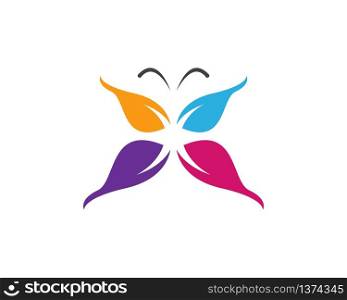 Butterfly logo template vector