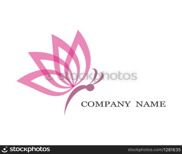 Butterfly logo template vector icon illustration design