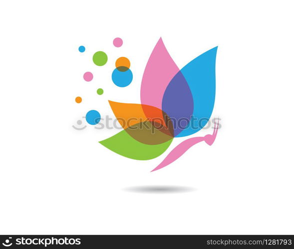 Butterfly logo template vector icon illustration design