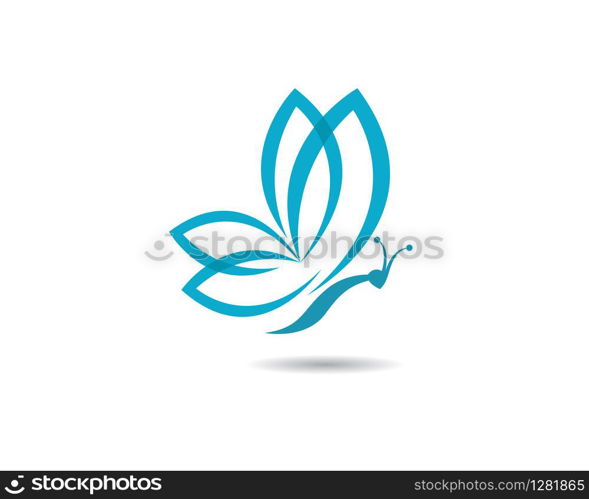 Butterfly logo template vector icon illustration design